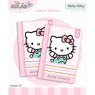 Kit Digital Encadernação Hello Kitty - Volta às Aulas