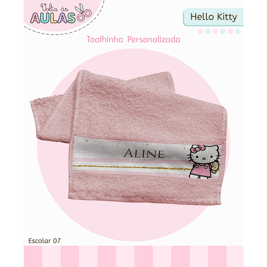 Kit Digital Encadernação Hello Kitty - Volta às Aulas 4