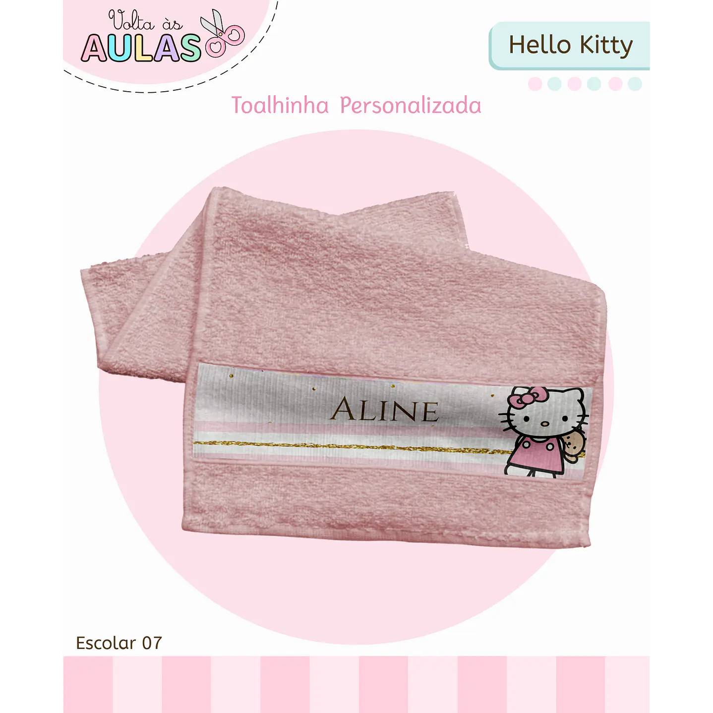 Kit Digital Encadernação Hello Kitty - Volta às Aulas 4