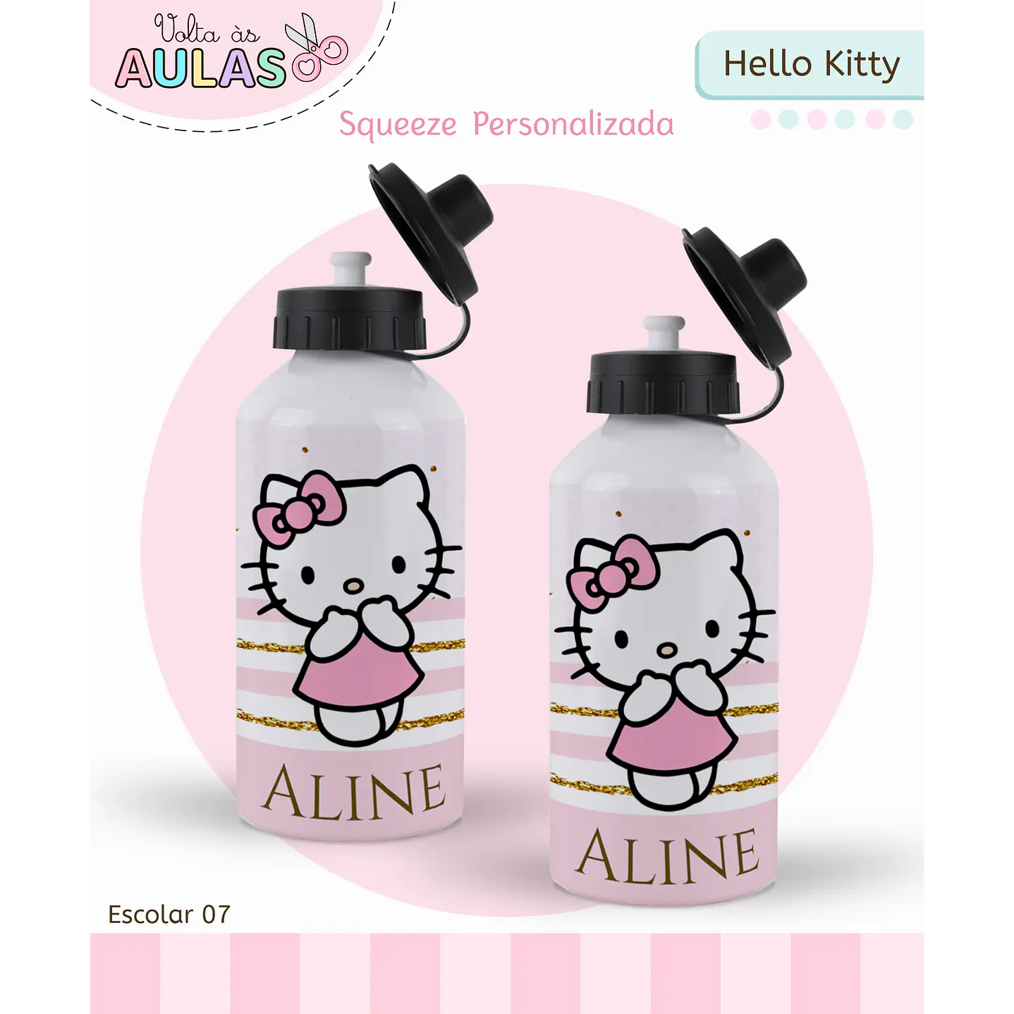 Kit Digital Encadernação Hello Kitty - Volta às Aulas 9