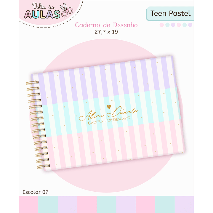 Kit Digital Encadernação Teen Pastel – Volta às Aulas 5