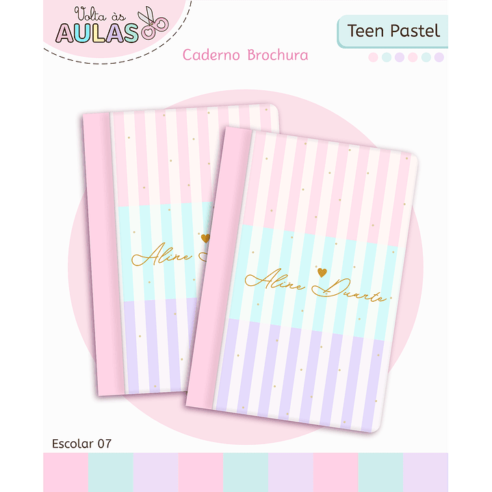 Kit Digital Encadernação Teen Pastel – Volta às Aulas 8