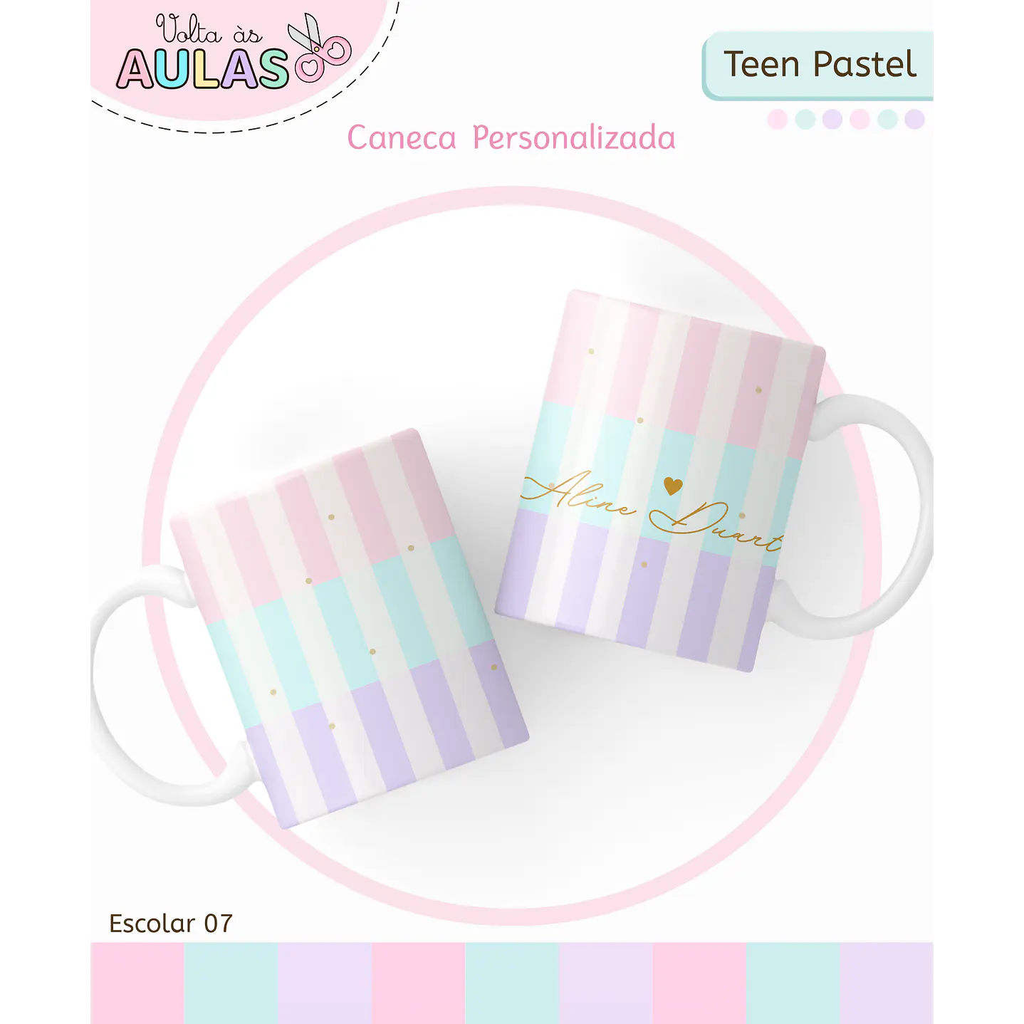 Kit Digital Encadernação Teen Pastel – Volta às Aulas 9
