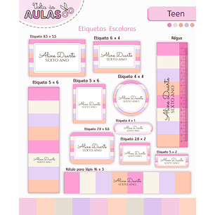 Kit Digital Encadernação Teen Frase – Volta às Aulas