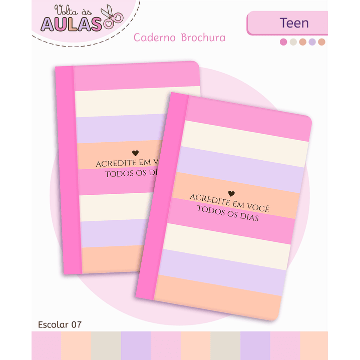 Kit Digital Encadernação Teen Frase – Volta às Aulas 4