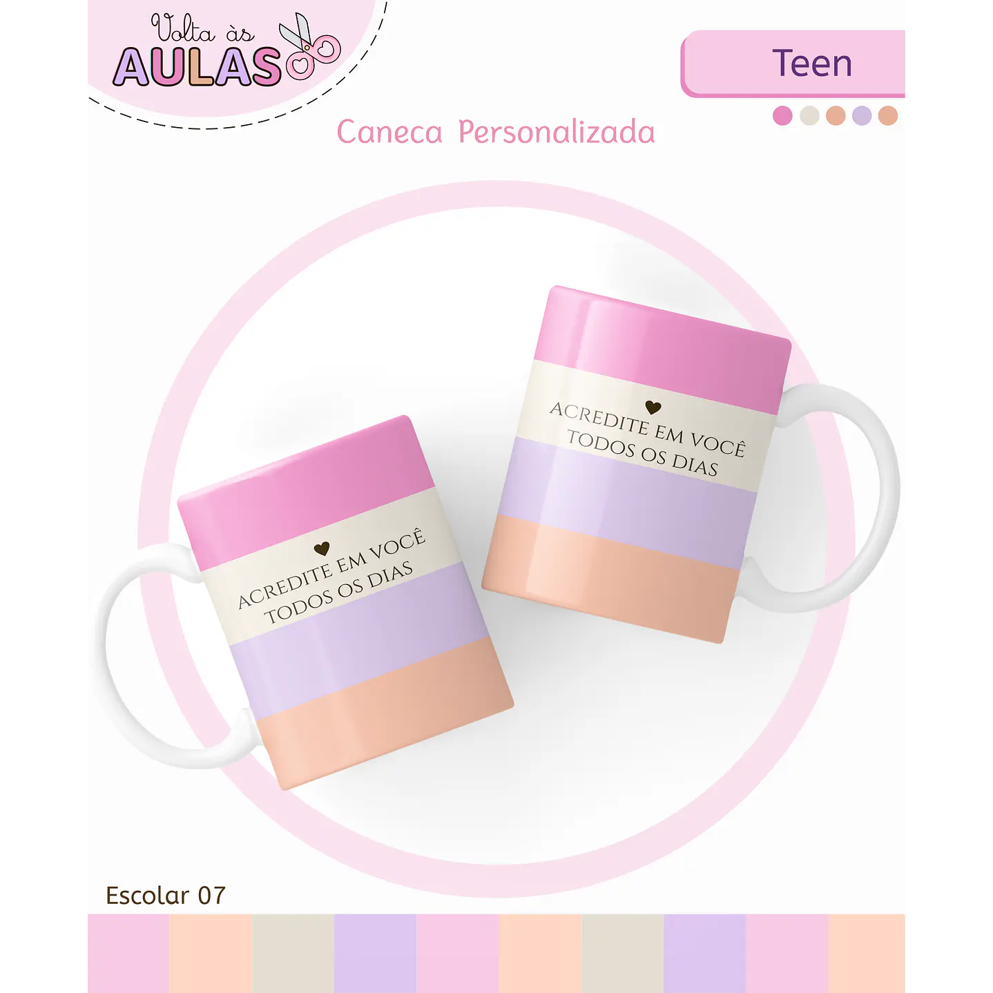 Kit Digital Encadernação Teen Frase – Volta às Aulas 5
