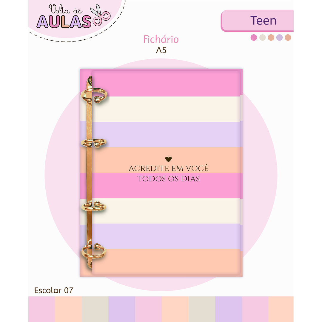 Kit Digital Encadernação Teen Frase – Volta às Aulas 8
