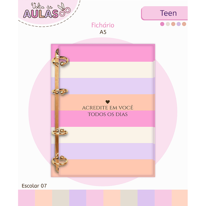 Kit Digital Encadernação Teen Frase – Volta às Aulas 8