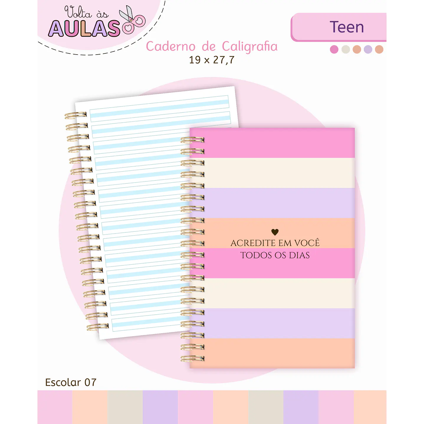 Kit Digital Encadernação Teen Frase – Volta às Aulas 9