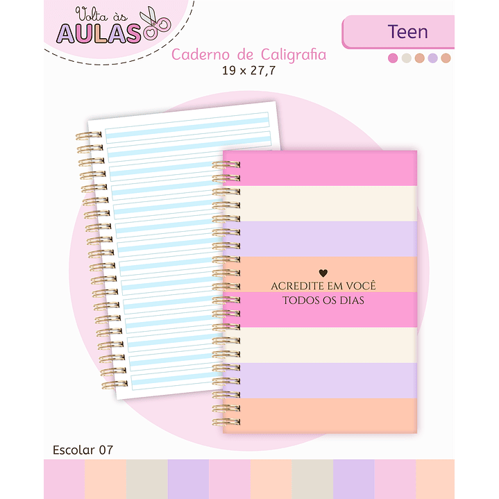 Kit Digital Encadernação Teen Frase – Volta às Aulas 9