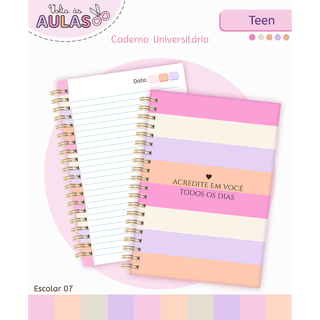 Kit Digital Encadernação Teen Frase – Volta às Aulas 10