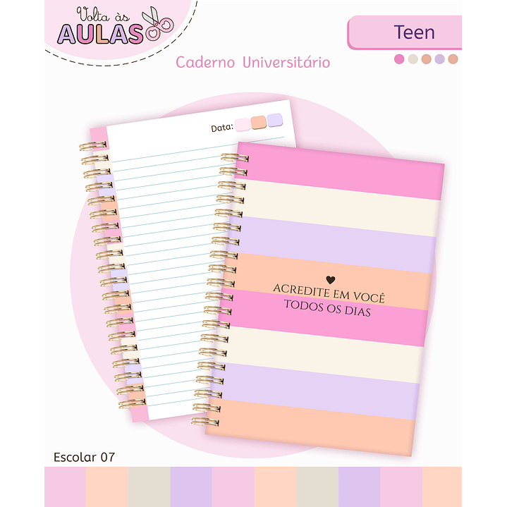 Kit Digital Encadernação Teen Frase – Volta às Aulas 10