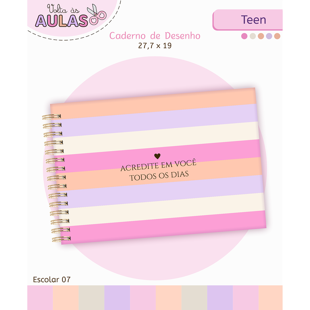 Kit Digital Encadernação Teen Frase – Volta às Aulas 11
