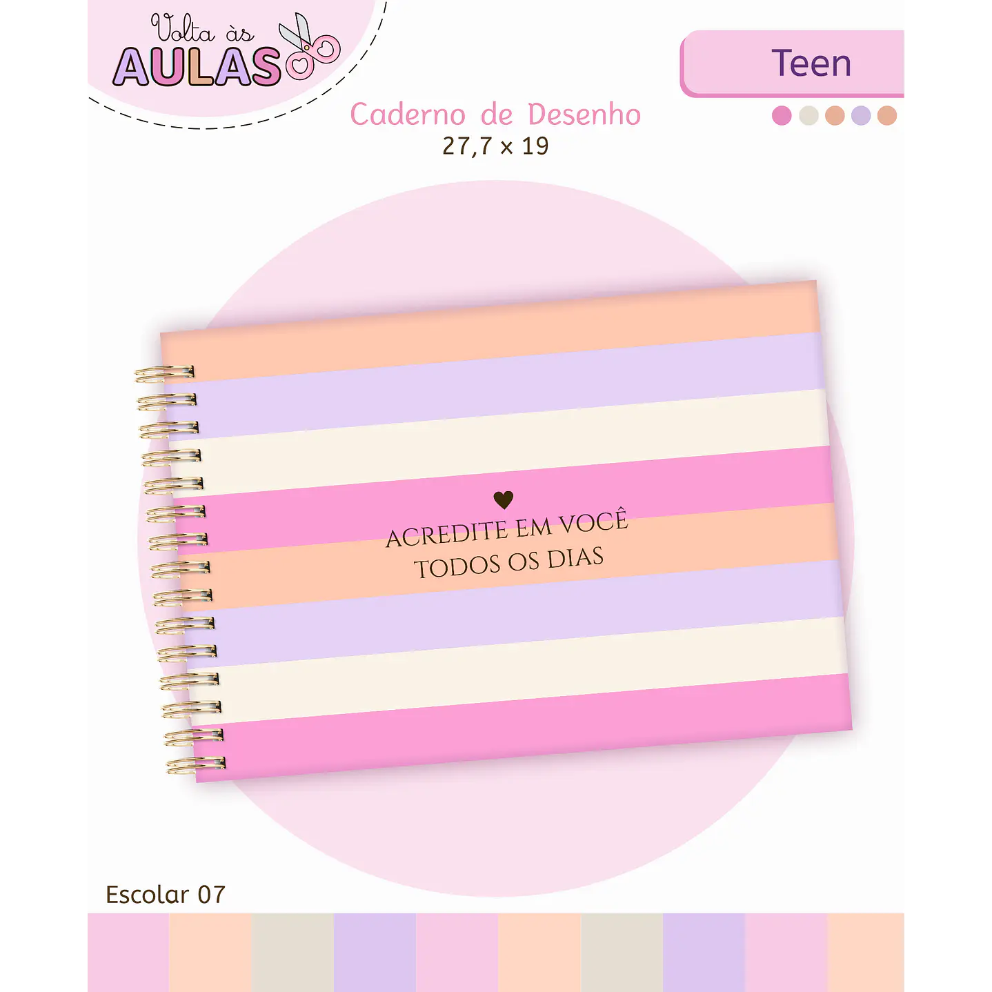 Kit Digital Encadernação Teen Frase – Volta às Aulas 11