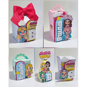 Kit Digital Avatar World Arquivo de Corte para Silhouette Studio