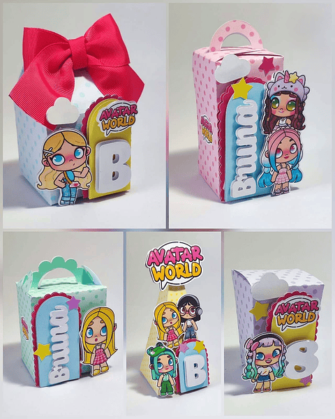 Kit Digital Avatar World Arquivo de Corte para Silhouette Studio