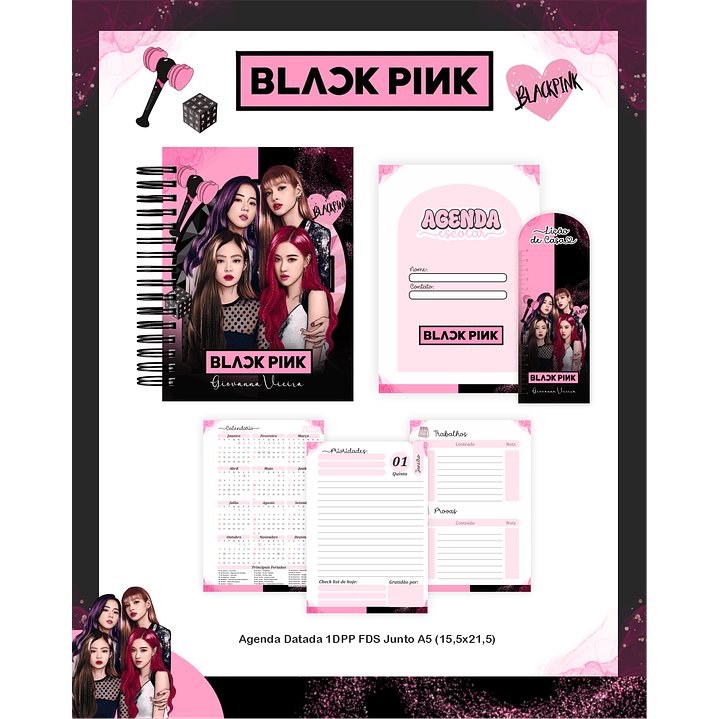 Kit Digital Encadernação Blackpink - Volta às Aulas Completo 3