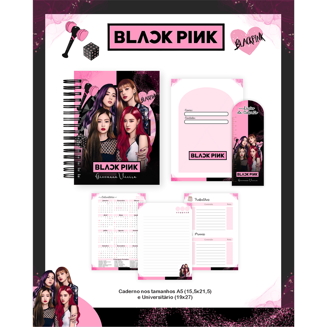 Kit Digital Encadernação Blackpink - Volta às Aulas Completo 4