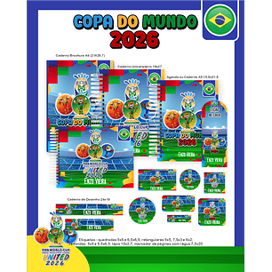 Encadernação Copa do Mundo 2026 - Volta às Aulas Completo