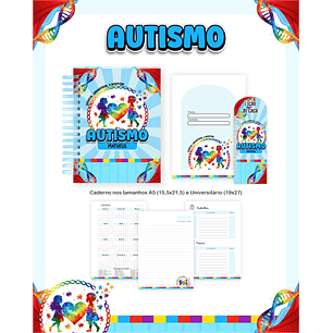Kit Digital Encadernação Autismo - Volta às Aulas Completo