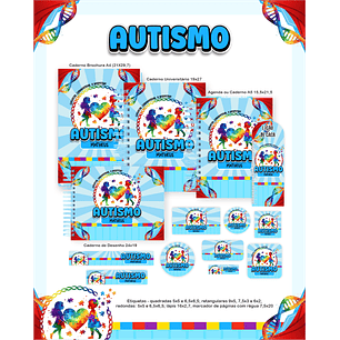 Kit Digital Encadernação Autismo - Volta às Aulas Completo