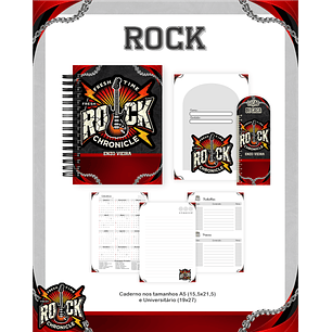 Kit Digital Encadernação Rock - Volta às Aulas Completo