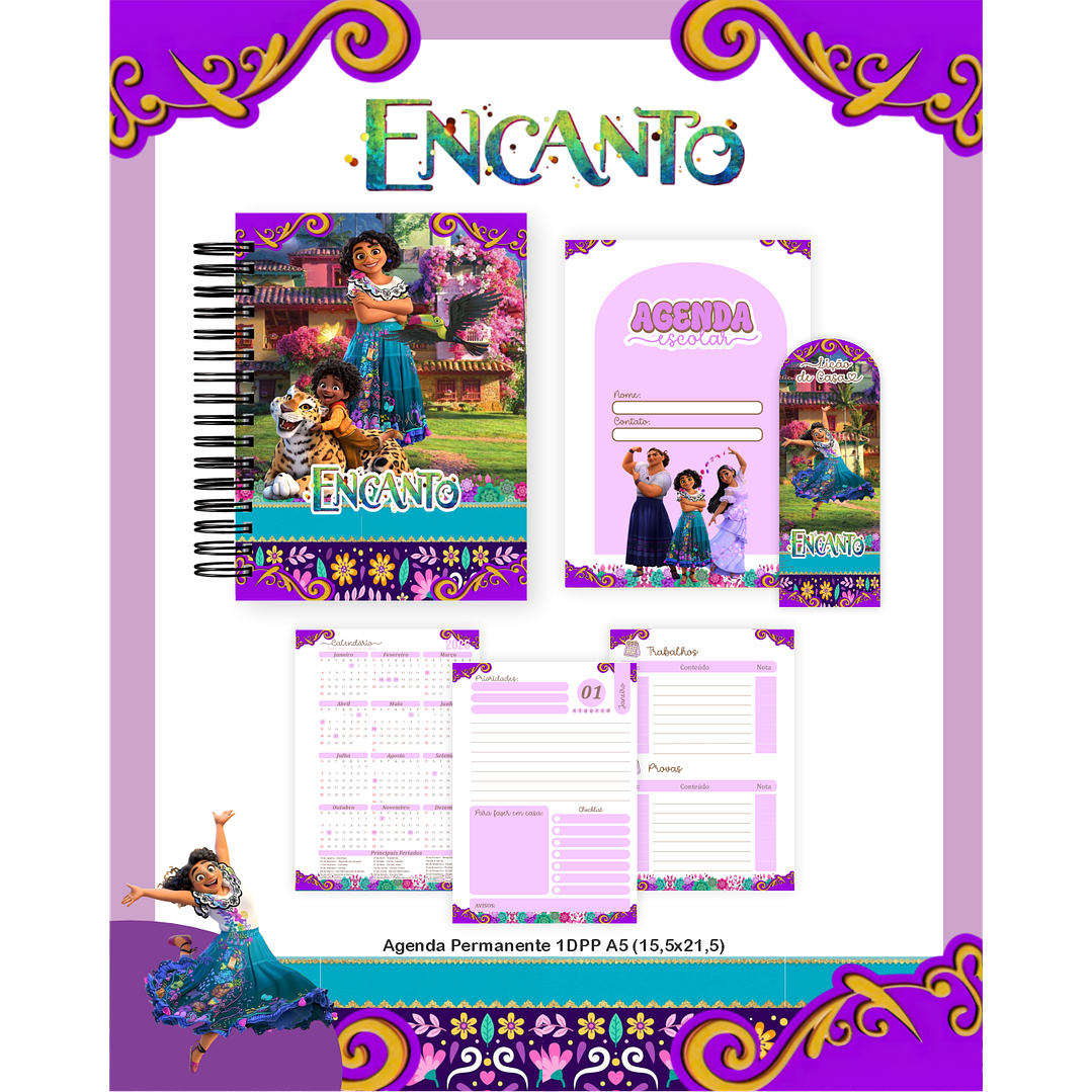 Kit Digital Encadernação Encanto  - Volta às Aulas Completo 3