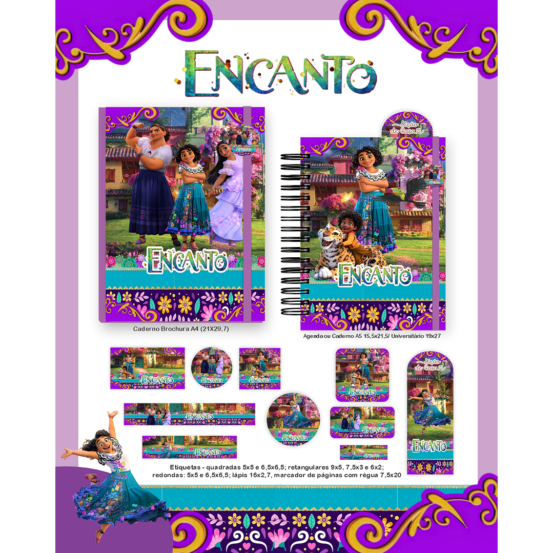 Kit Digital Encadernação Encanto  - Volta às Aulas Completo 4
