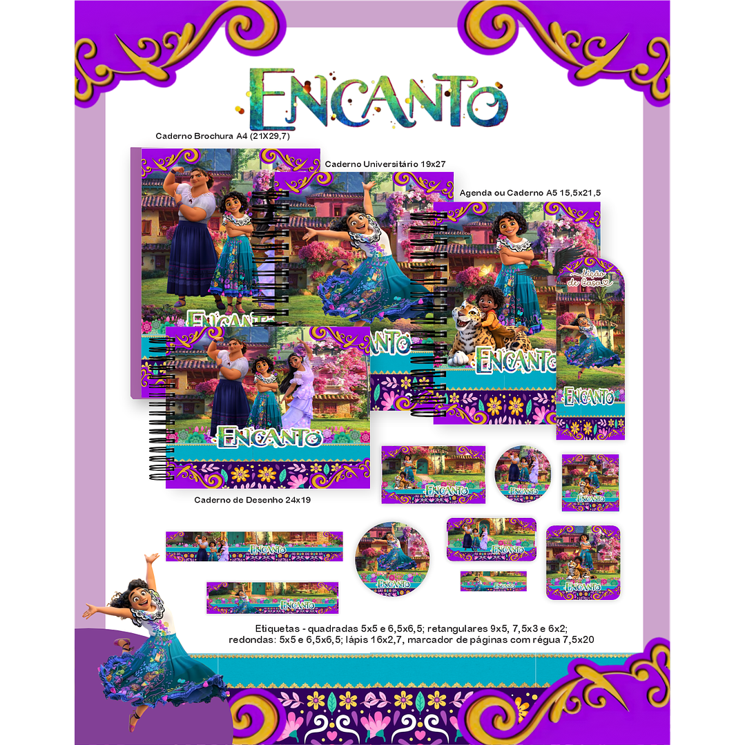 Kit Digital Encadernação Encanto  - Volta às Aulas Completo 5