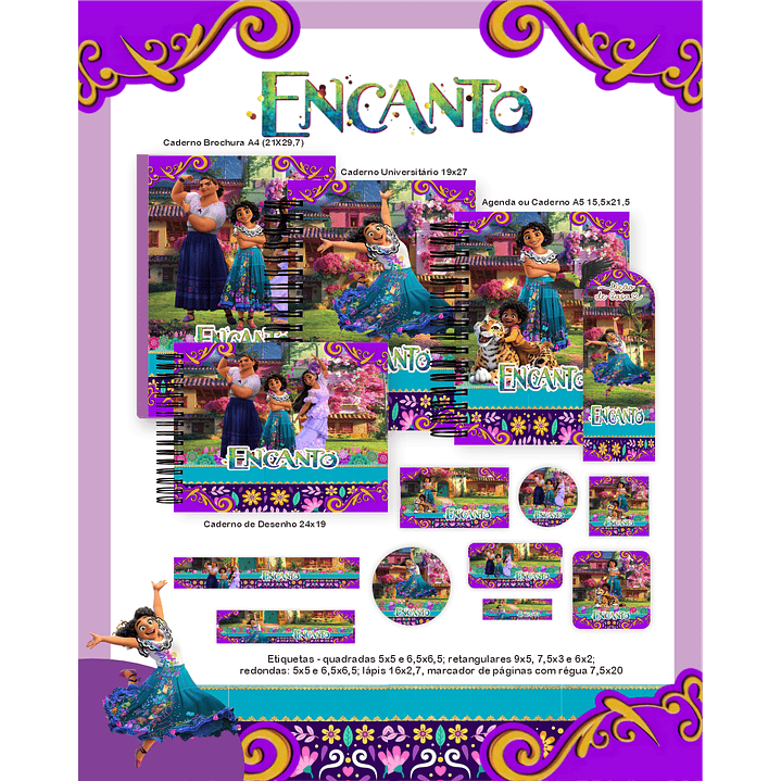 Kit Digital Encadernação Encanto  - Volta às Aulas Completo 5