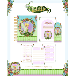 Encadernação Sininho Tinker Bell - Volta às Aulas 