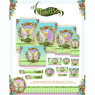 Encadernação Sininho Tinker Bell - Volta às Aulas 