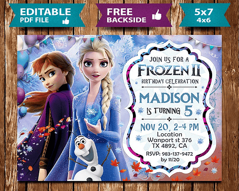 Invitación digital congelada 2 editable