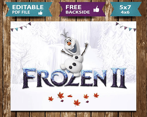 Invitación digital congelada 2 editable