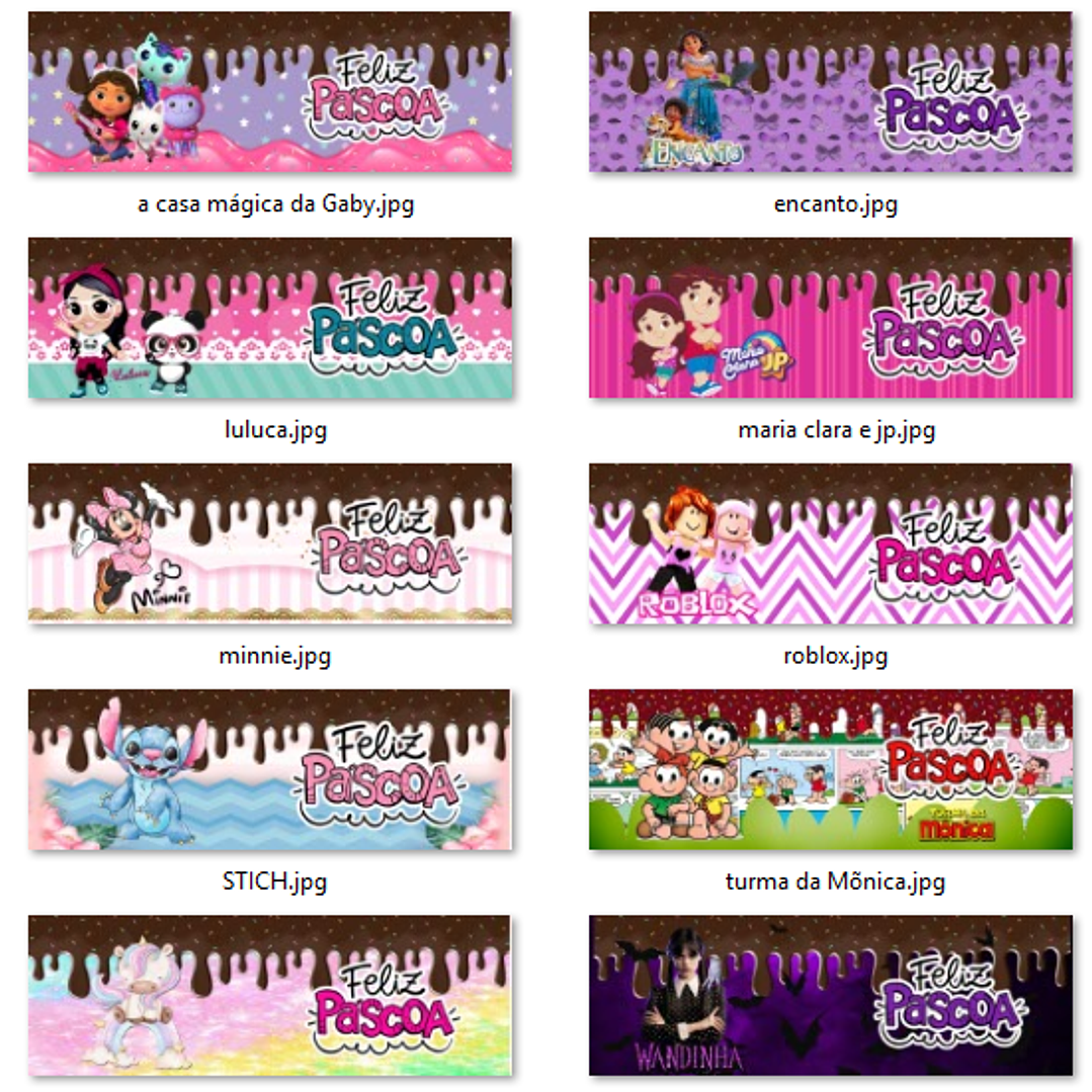 Kit Artes Caneca Páscoa Infantil 20 Artes Sublimação 3