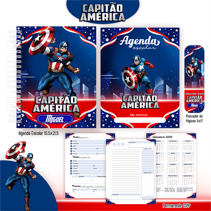Encadernação Capitão América - Volta às Aulas 5