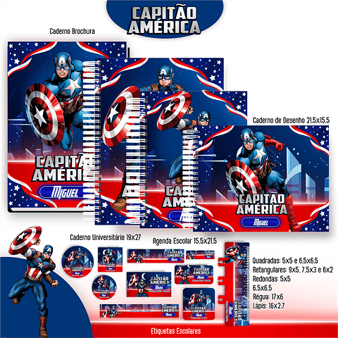 Encadernação Capitão América - Volta às Aulas