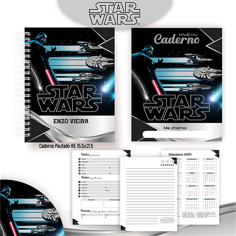 Kit Digital Encadernação Star Wars - Volta às Aulas