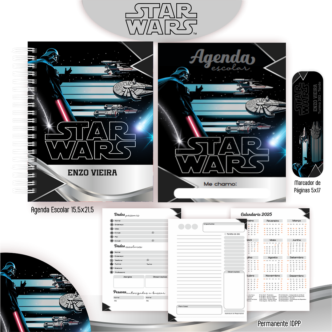 Kit Digital Encadernação Star Wars - Volta às Aulas 7