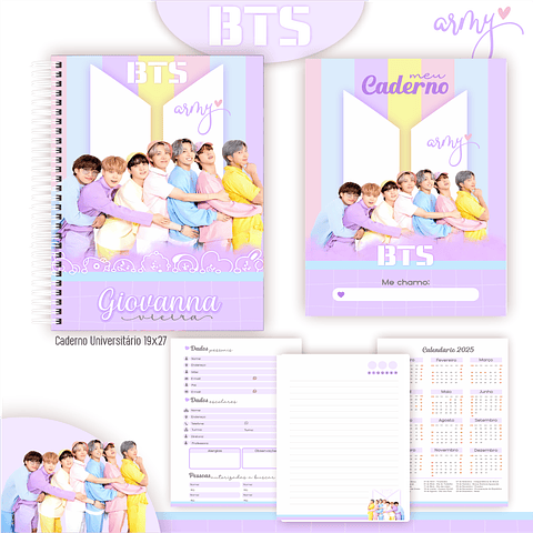 Kit Digital Encadernação BTS - Volta às Aulas