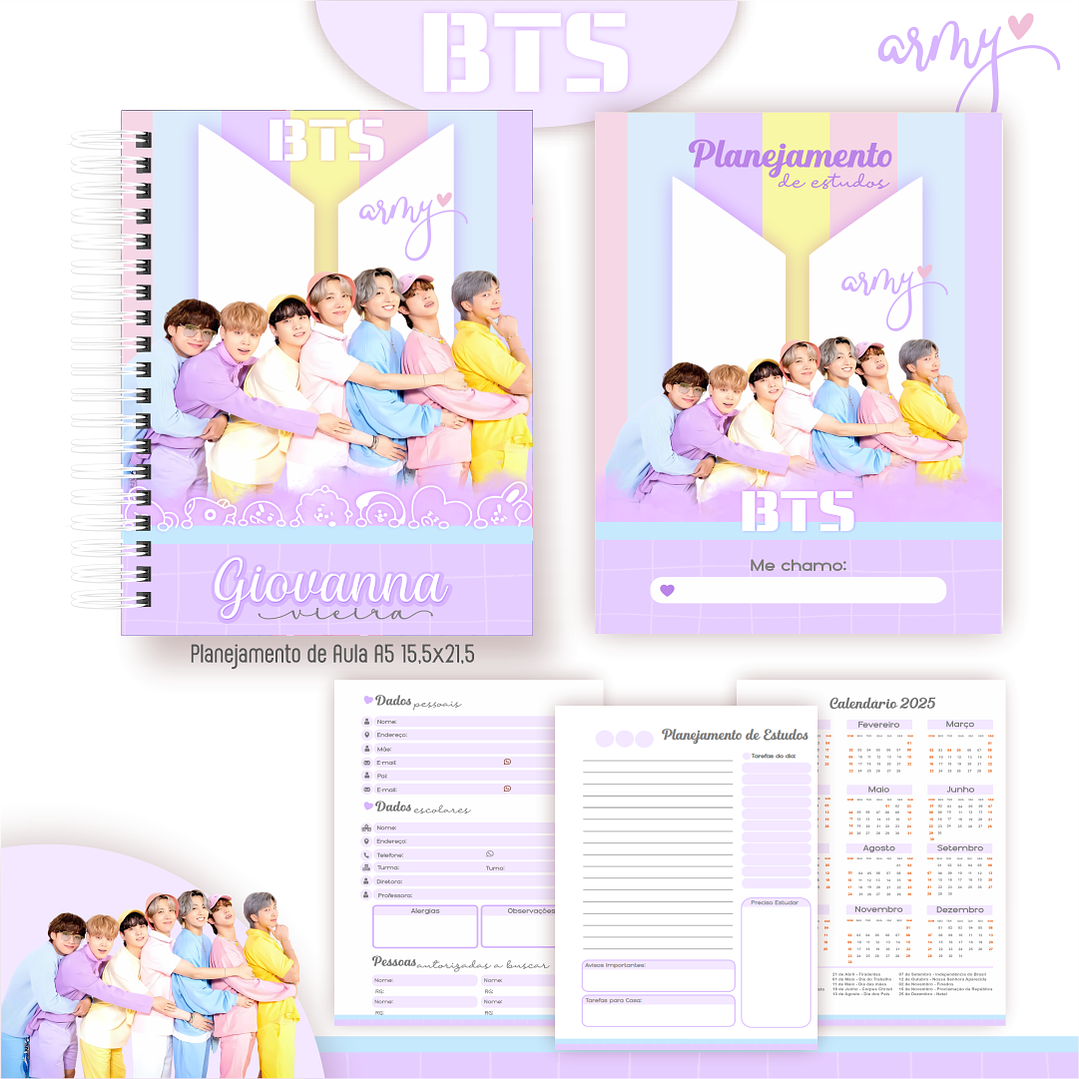 Kit Digital Encadernação BTS - Volta às Aulas 3