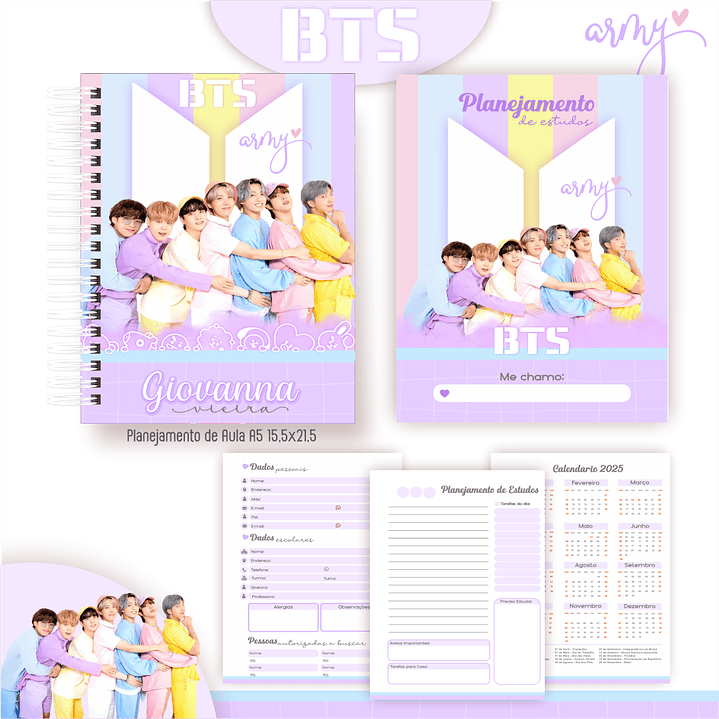Kit Digital Encadernação BTS - Volta às Aulas 3