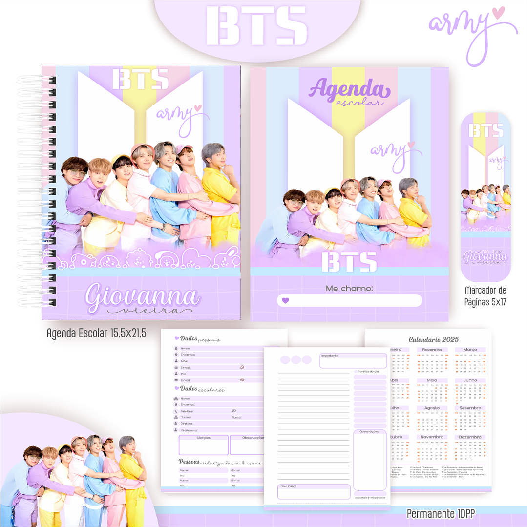 Kit Digital Encadernação BTS - Volta às Aulas 4