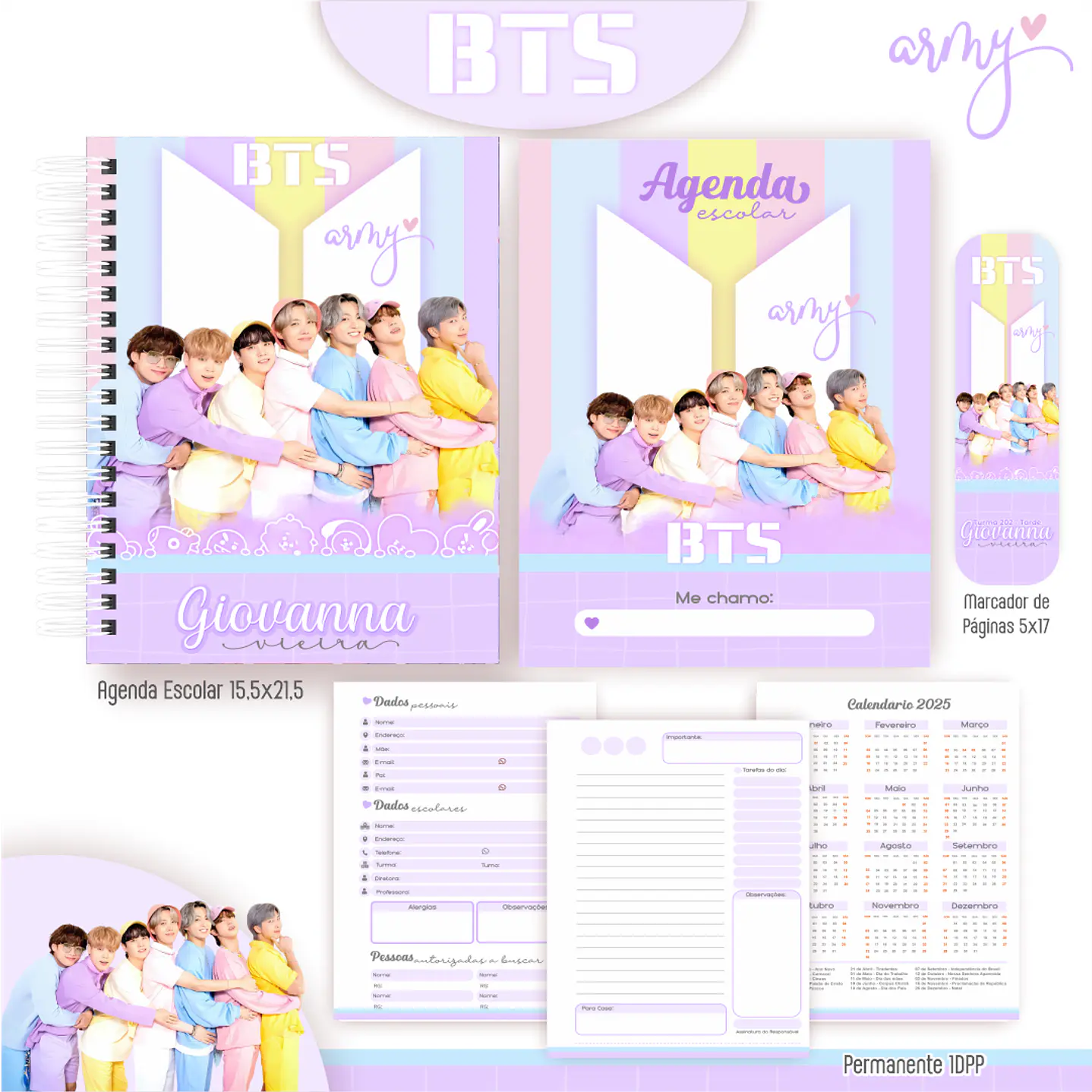 Kit Digital Encadernação BTS - Volta às Aulas 4