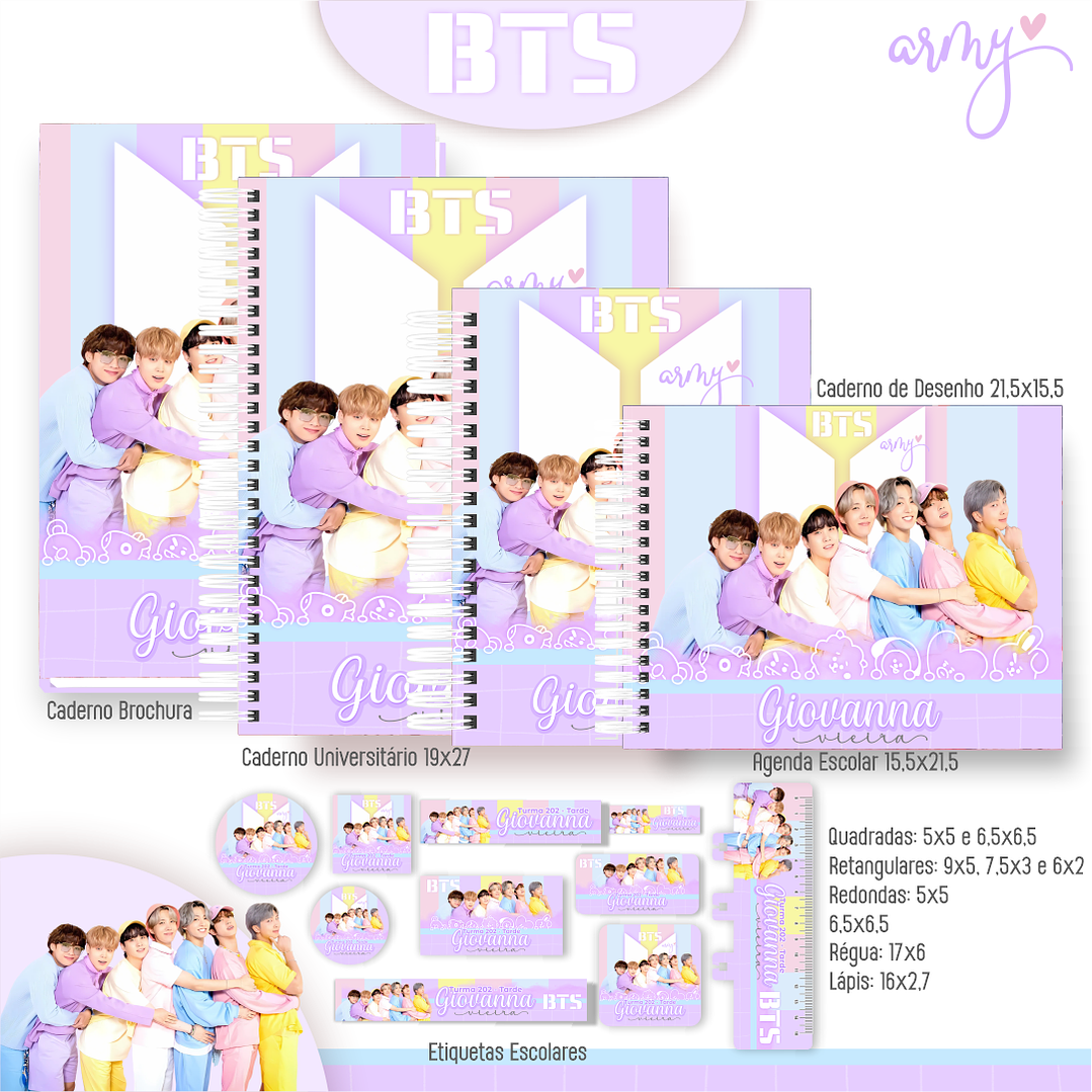 Kit Digital Encadernação BTS - Volta às Aulas 1