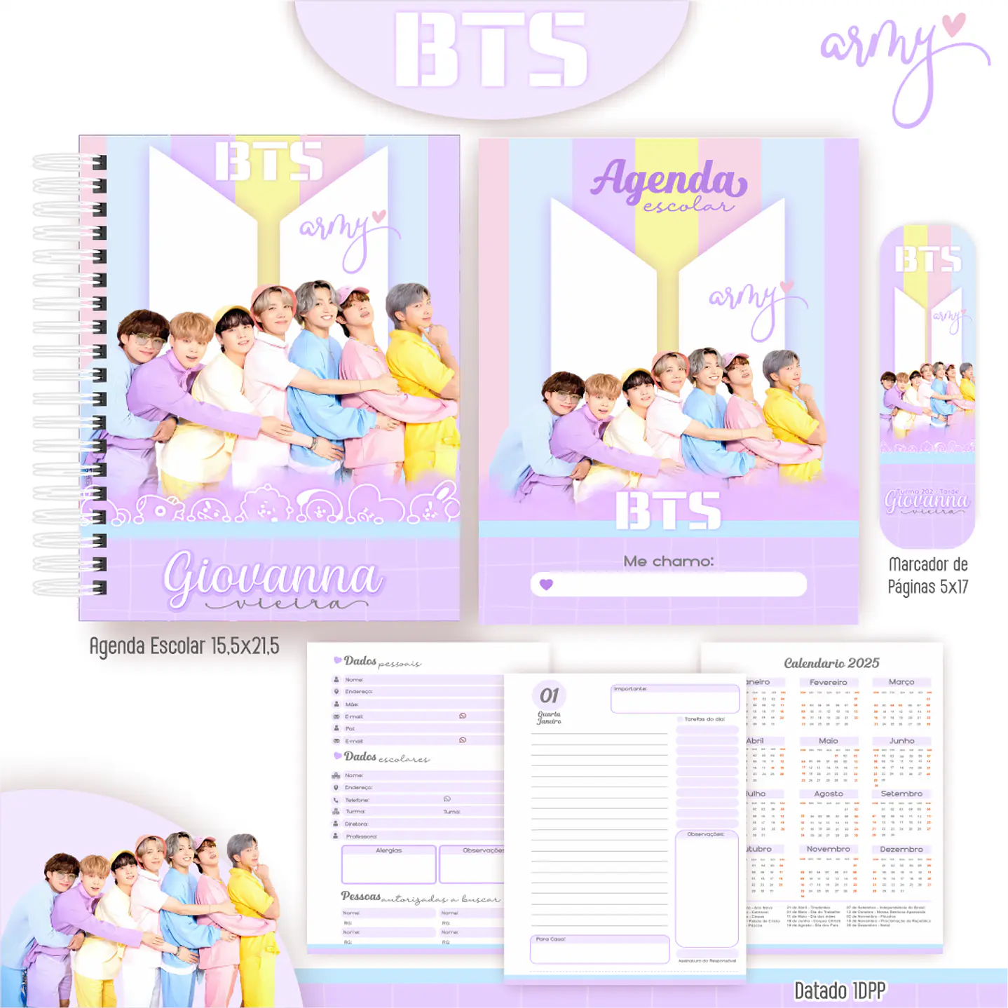 Kit Digital Encadernação BTS - Volta às Aulas 6
