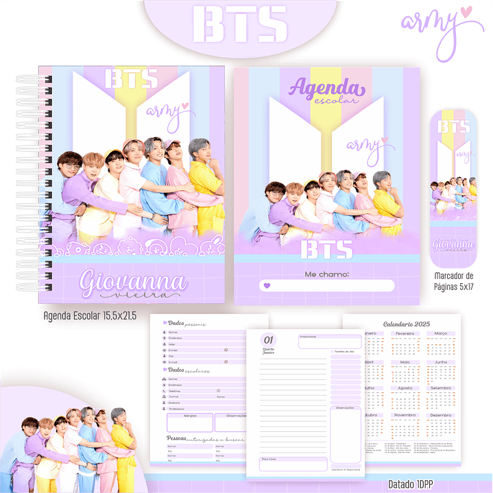 Kit Digital Encadernação BTS - Volta às Aulas 6