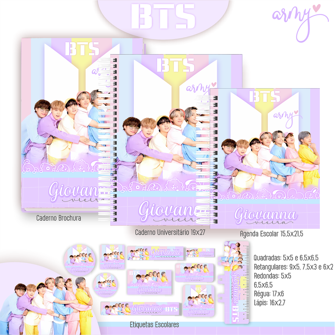 Kit Digital Encadernação BTS - Volta às Aulas 7