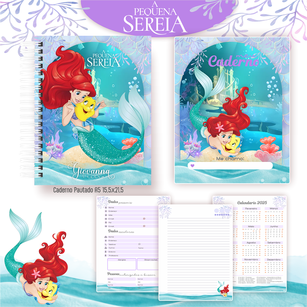 Kit Digital Encadernação Ariel - Volta às Aulas 2