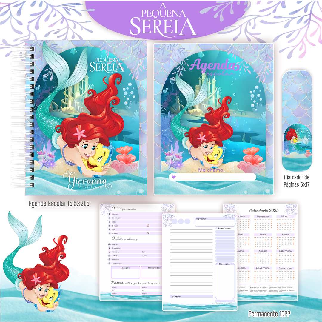 Kit Digital Encadernação Ariel - Volta às Aulas 5